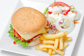 American cheese burger