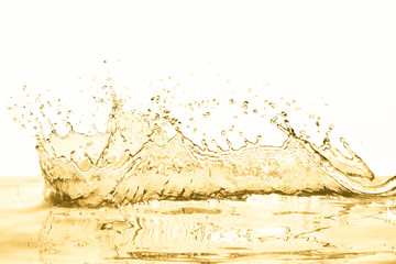 white wine splash isolated on white background