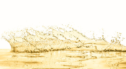 white wine splash isolated on white background