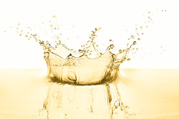 white wine splash isolated on white background