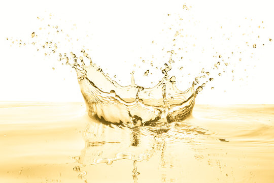 white wine splash isolated on white background