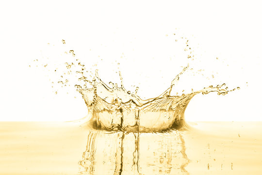 white wine splash isolated on white background