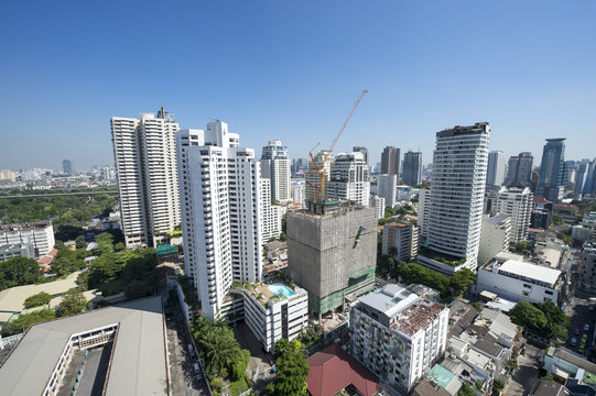 Sprawling Urban Skyline of Bangkok Thailand