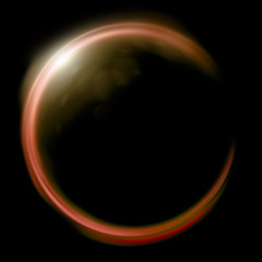 orange Lens ring flares crossing of circle shape