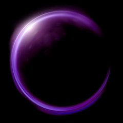purple Lens ring flares crossing of circle shape