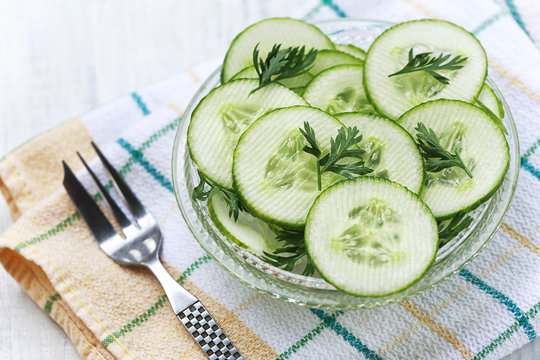 salad with fresh cucumber