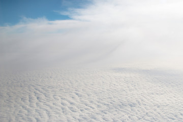 view of clouds from an airplane