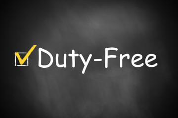 Fototapeta premium chalkboard with checkbox duty free