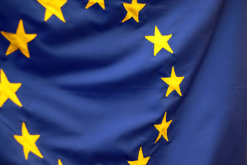 European Union Flag Closeup Detail