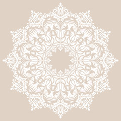 Damask Vector Orient Pattern