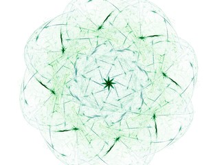 Abstract design of white powder cloud against dark background