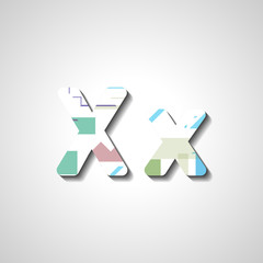 Colorful letter alphabet