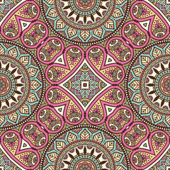 Ethnic floral seamless pattern