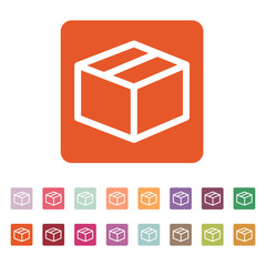 The box icon. Delivery and shipping symbol. Flat