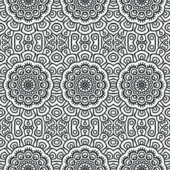 Ethnic floral seamless pattern