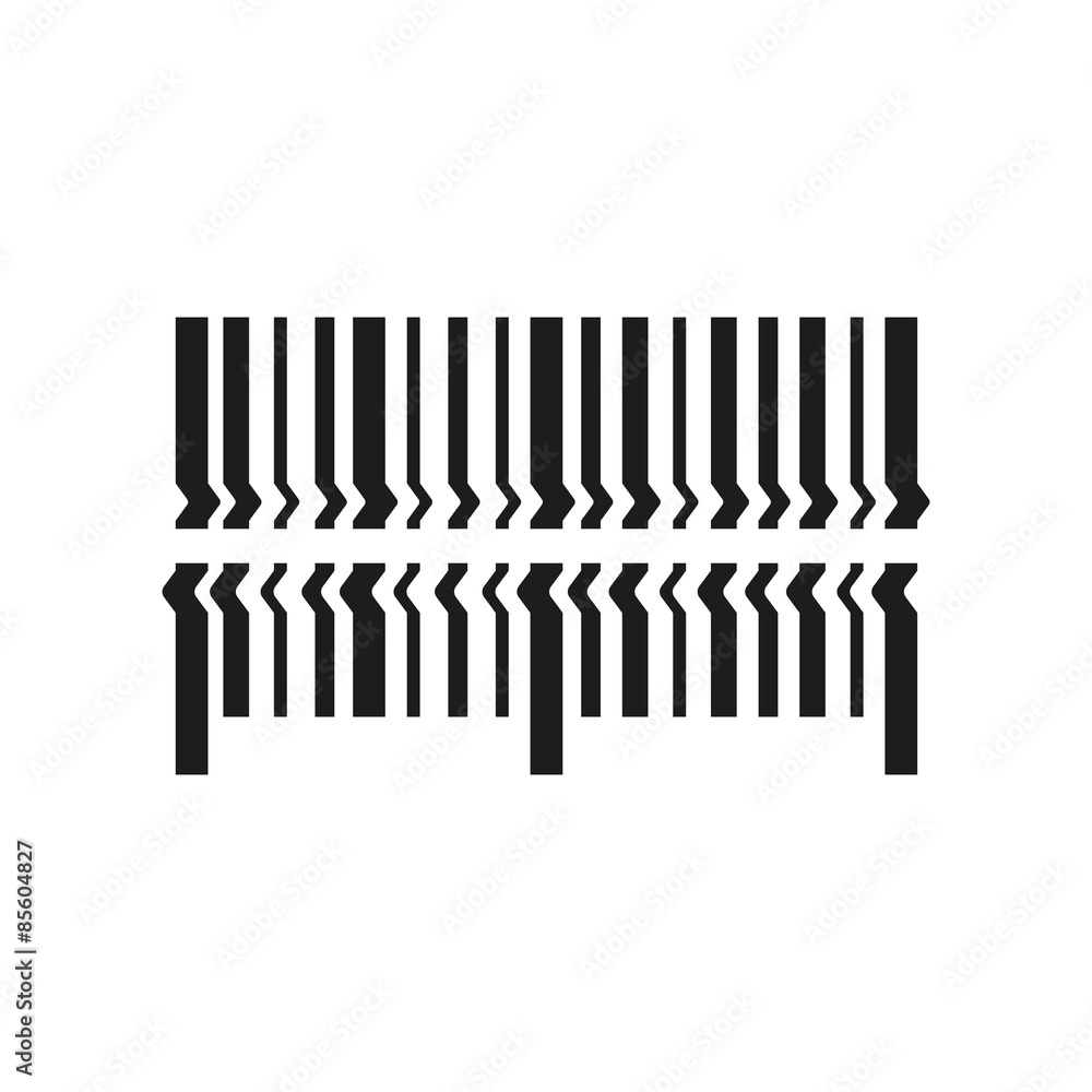 Poster scan the bar code icon. barcode scanning symbol. flat