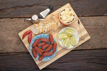 Portuguese Sausages board