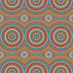 Ethnic floral seamless pattern