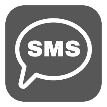 The sms icon. Text message symbol. Flat