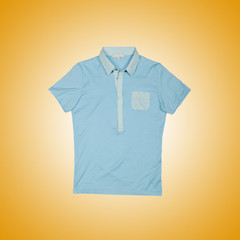 Male t-shirt against the gradient background