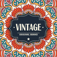 Elegant card with lace ornament and place for text 