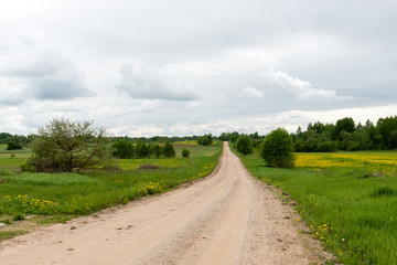 Fototapeta na wymiar empty road in the countryside