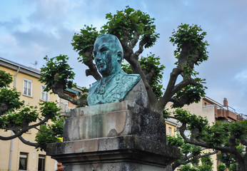 Nájera, La Rioja, Logroño, España, busto de Fernández Ladreda en el Parque de San Julián