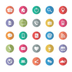 Flat design. Universal Outline Icons For Web and Mobile