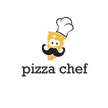 Illustration icon abstract chef in hat