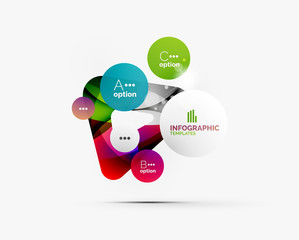 Abstract step infographics business layout