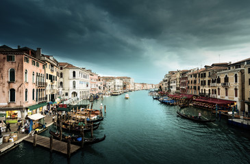 Grand Canal in sunset time, Venice, Italy