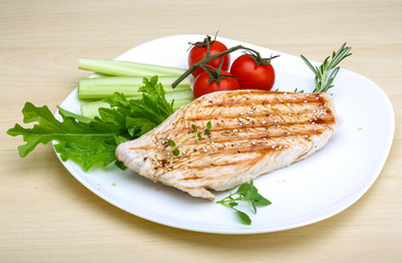 Grilled turkey steak