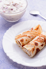 Pancakes with cheese