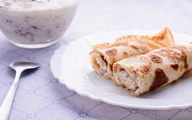 Pancakes with cheese