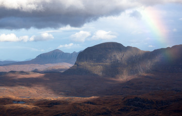 Suliven and Quinag in the Scottish Highlands