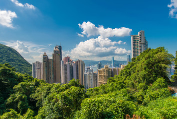Fototapeta premium View of Hong Kong during sunny day