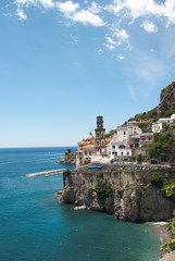 Obraz na płótnie Canvas View Atrani village from Amalfi peninsula Italy