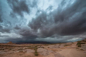 Papier Peint photo Nature Rain Storm over the Desert Utah Landscape