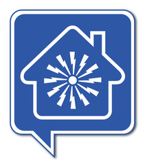  Logo maison et alarme.