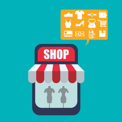 Shopping icon design 