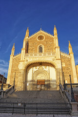 Fototapeta na wymiar St. Jerome the Royal church in Madrid