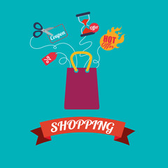 Shopping icon design 