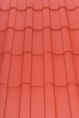 Close up of terracotta roof tiles