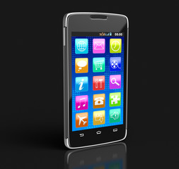 Touchscreen smartphone (clipping path included)