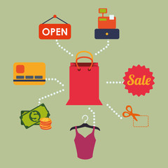 Shopping icon design 