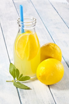 Lemonade with lemons.