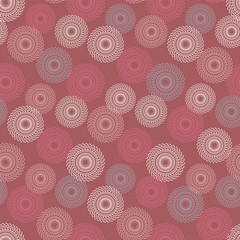 circular design pattern seamless texture on a pink background