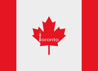 May 28, 2015: Illustration with letters of the city of Toronto w