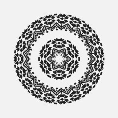 abstract drawing a circular pattern flower