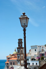 Fototapeta na wymiar View Atrani village from Amalfi peninsula Italy